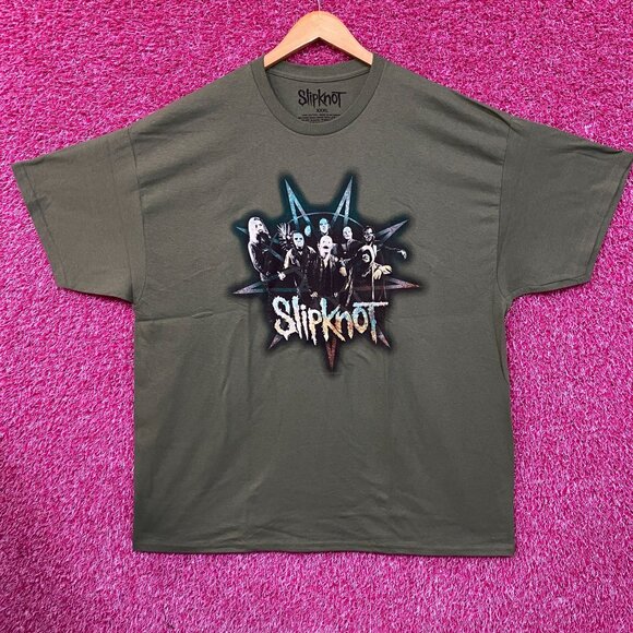 Slipknot Group Star Olive T-Shirt 3XL - Picture 1 of 5